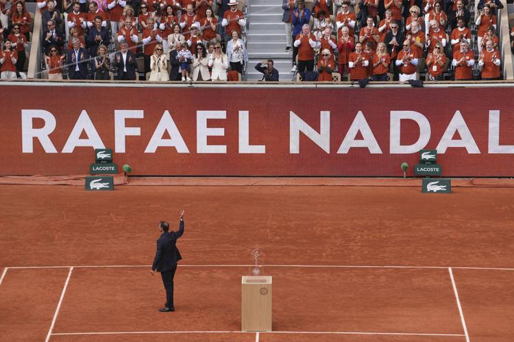 APTOPIX French Open Nadal Ceremony